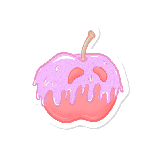 Poisoned Apple Sticker in pink