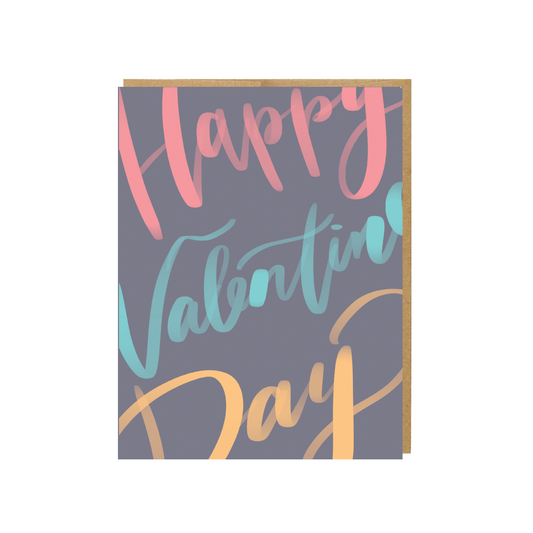 Happy valentine's day calligraphy card